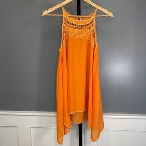 Johnny Was Women's Gigi crochet Tank Tunic orange XS
